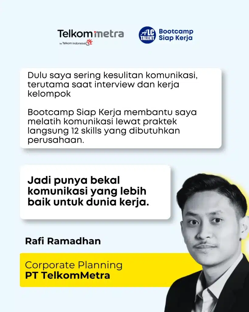 Testimoni Bootcamp Siap Kerja Rafi ALC Talent