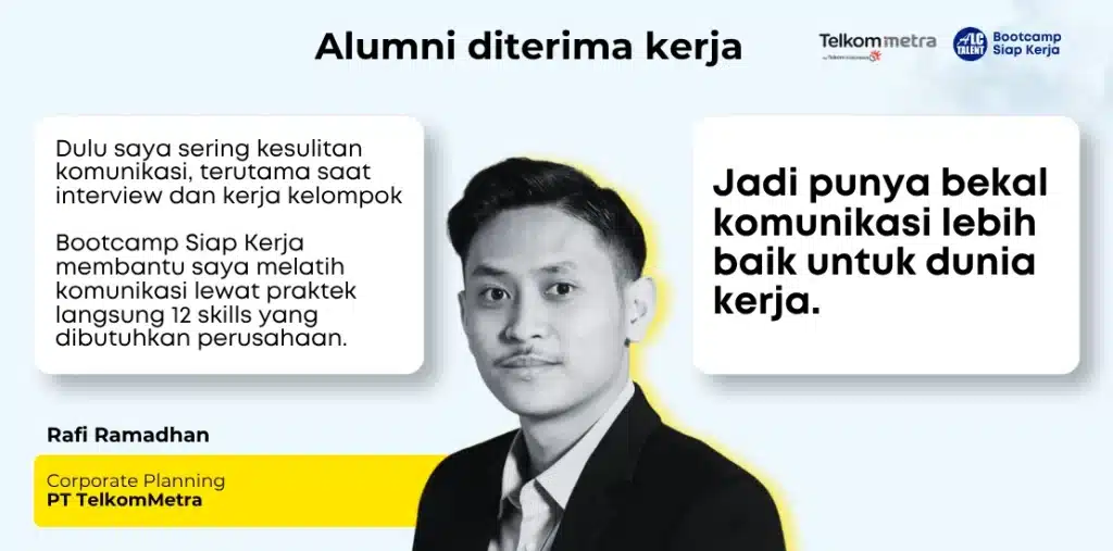 Testimoni bootcamp siap kerja rafi ramadhan alc talent