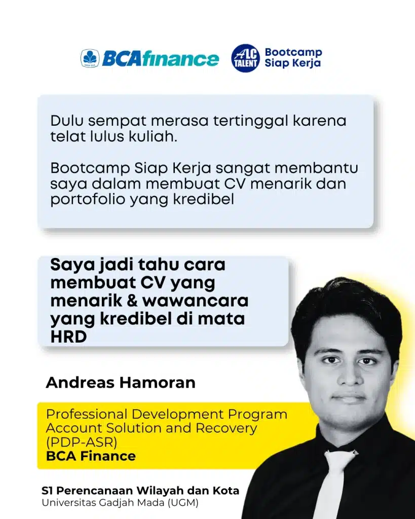 bootcamp siap kerja alumni Andreas