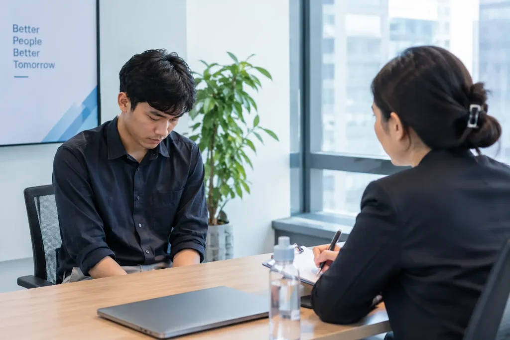 bahasa tubuh kurang percaya diri jadi kesalahan fatal saat interview
