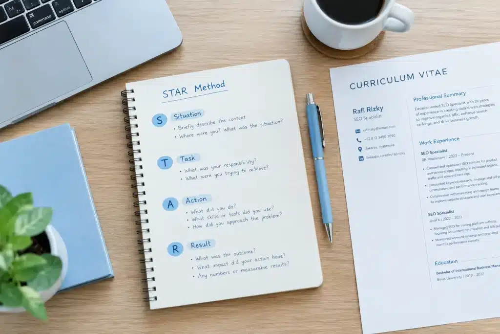 contoh catatan STAR method untuk menjawab pertanyaan interview